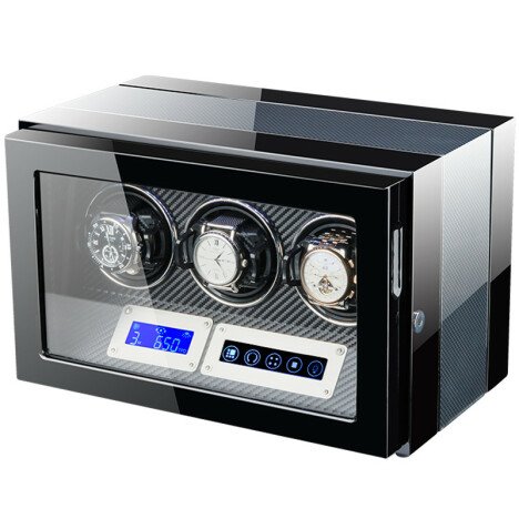 Cutie intors ceasuri automatice iUni, Luxury Watch Winder 3 Carbon